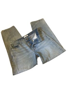 Ryegrass Women’s Light Wash Barrell Leg Relaxed  Ankle Jeans Button Fly Size 2
